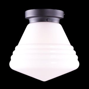 Art Deco plafondlamp ‘Dublin’ zwart 25cm