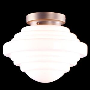 Art Deco plafondlamp ‘York’ brons 30cm