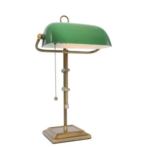 Bankierslamp Ancilla | brons / groen | glas